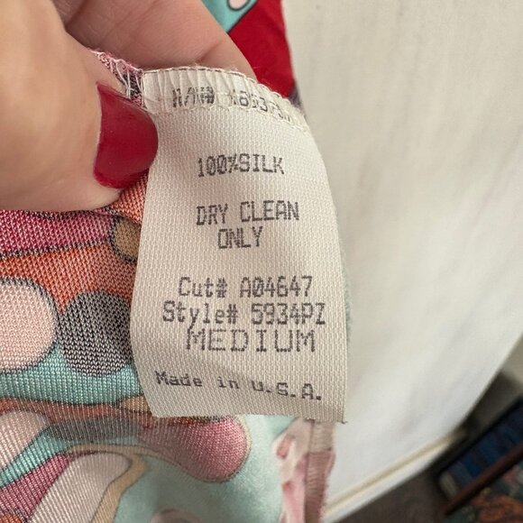 SKY Brand Vintage Top with Medallion Silk Knit Size Medium - Picture 9 of 11